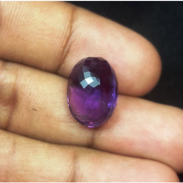 12.11 Carats Natural Purple Amethyst 17.95 x 10.72 x 9.11 mm