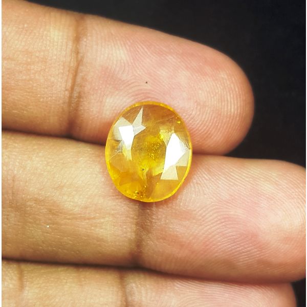 5.07 Carats Natural Orange Sapphire 12.33 x 10.63 x 3.48 mm