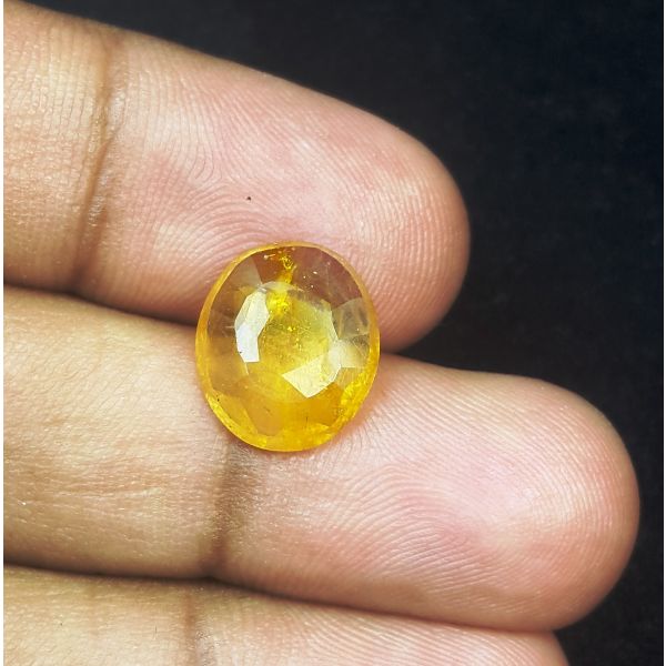 5.07 Carats Natural Orange Sapphire 12.33 x 10.63 x 3.48 mm