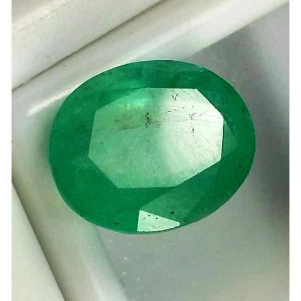 6.17 Carats Green Columbian Emerald 10.04 x 8.05 x 7.06 mm