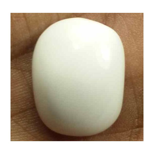 16.18 Carats Italian White Coral 18.13 x 13.89 x 7.27 mm