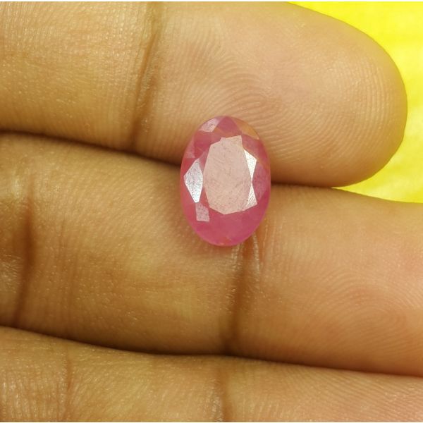 4.70 Carats Natural Pinkish Red Ruby  11.18 x 8.06 x 4.15 mm