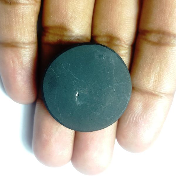 42.84 Carats Natural black Shungite  28.91 x 29.09 x 6.79 mm