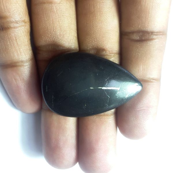 50.84 Carats Natural black Shungite  37.69 x 24.86 x 7.48 mm