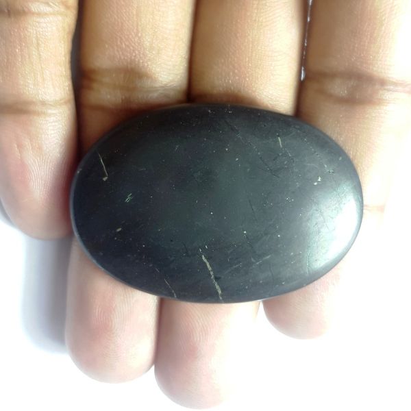53.30 Carats Natural black Shungite  43.57 x 30.14 x 6.22 mm