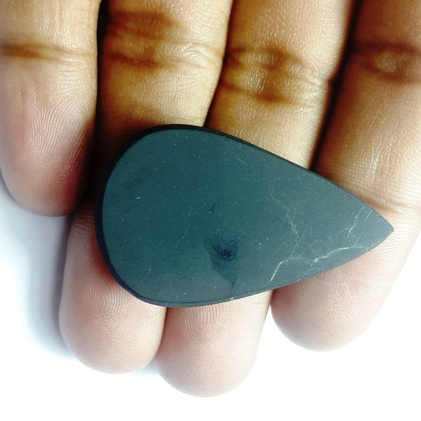 45.55 Carats Natural black Shungite  37.69 x 23.00 x 7.90 mm