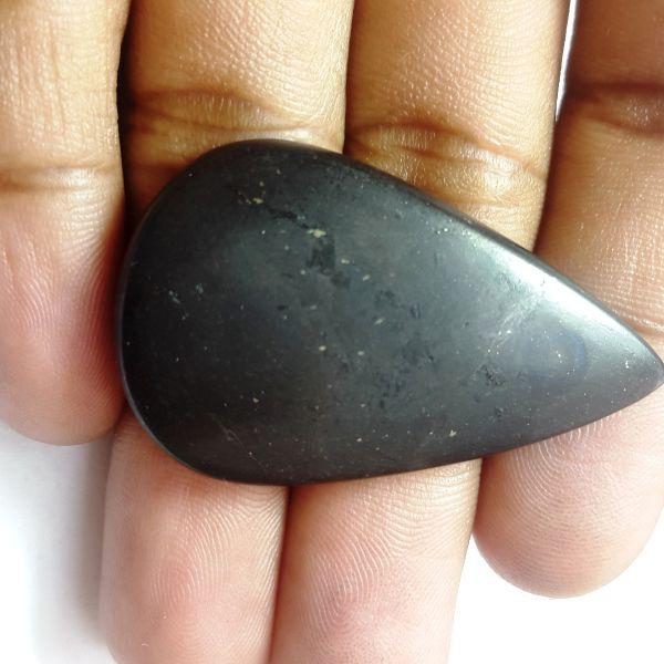 44.20 Carats Natural black Shungite  42.51 x 25.82 x 5.86 mm