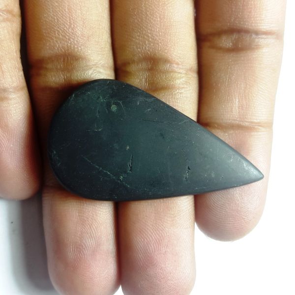 32.66 Carats Natural black Shungite  42.38 x 23.23 x 5.10 mm