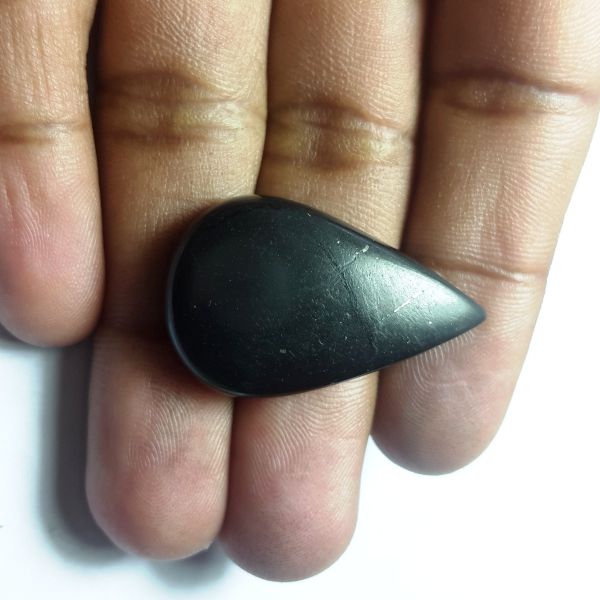 30.76 Carats Natural black Shungite  32.88 x 20.04 x 7.21 mm