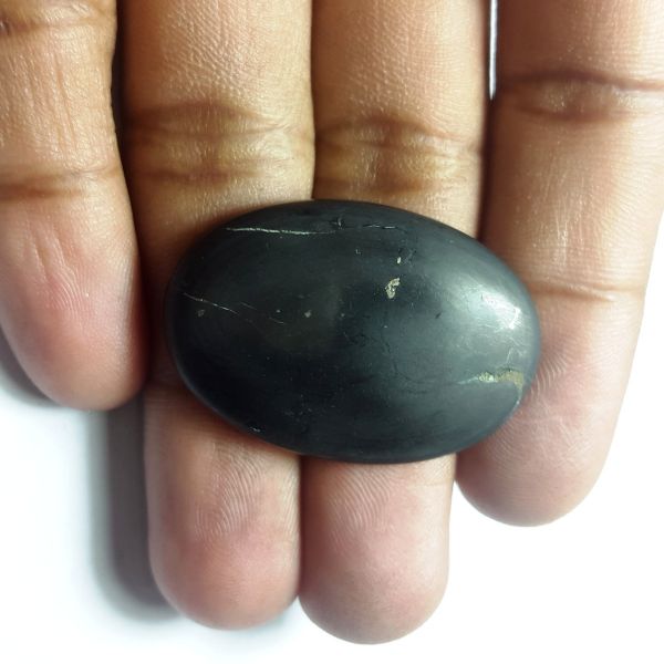 34.94 Carats Natural black Shungite  34.60 x 23.71 x 5.72 mm