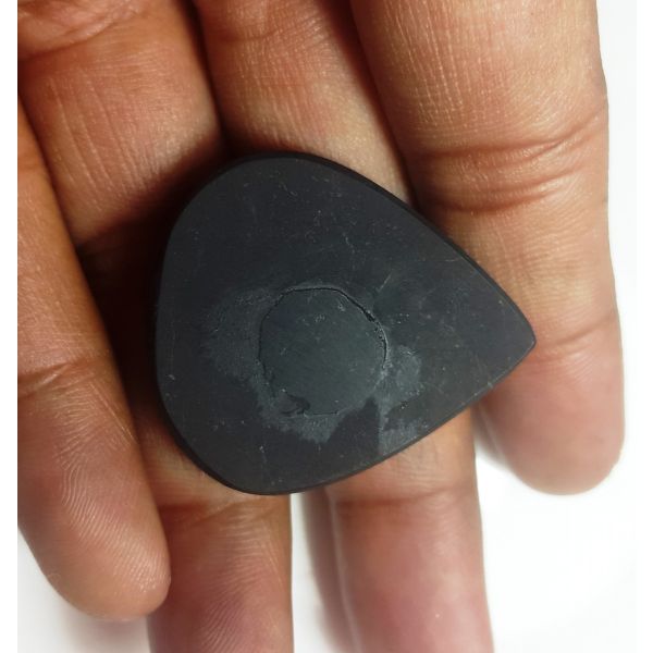 34.37 Carats Natural black Shungite  31.74 x 27.59 x 5.64 mm