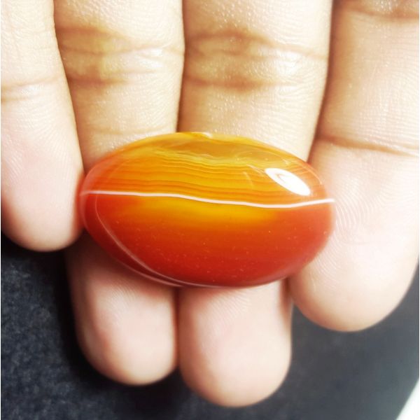 34.01 Natural Banded Agate 31.13 X 19.70 X 7.01 mm