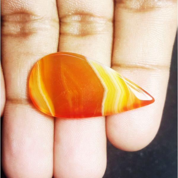 18.08 Natural Banded Agate 33.65 x 17.53 x 4.19 mm
