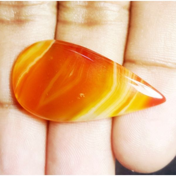 18.08 Natural Banded Agate 33.65 x 17.53 x 4.19 mm