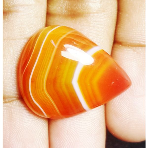 24.10 Natural Banded Agate 25.74 x 20.90 x 6.38 mm