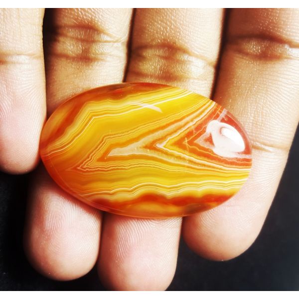 46.12 Natural Banded Agate 39.13 x 24.88 x 5.87 mm