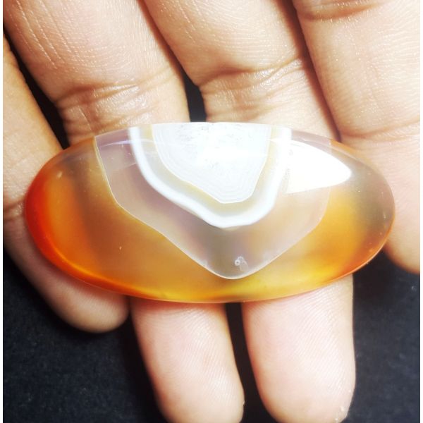 42.76 Natural Banded Agate 43.75 x 21.58 x 5.40 mm