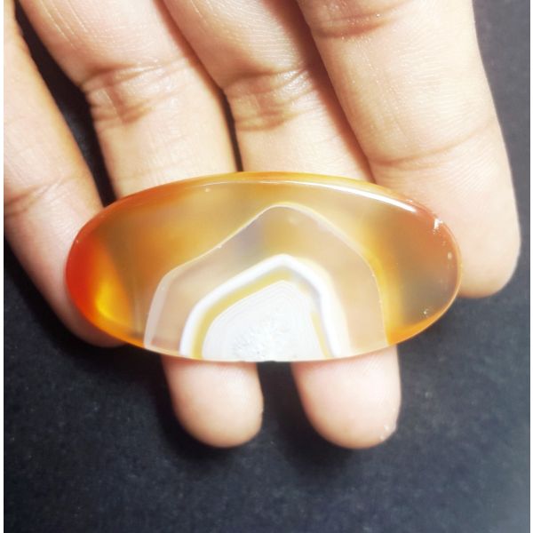 42.76 Natural Banded Agate 43.75 x 21.58 x 5.40 mm