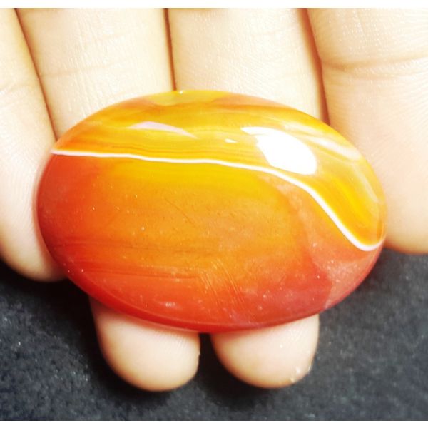 45.48 carats Natural Banded Agate 35.27 x 24.38 x 6.74 mm