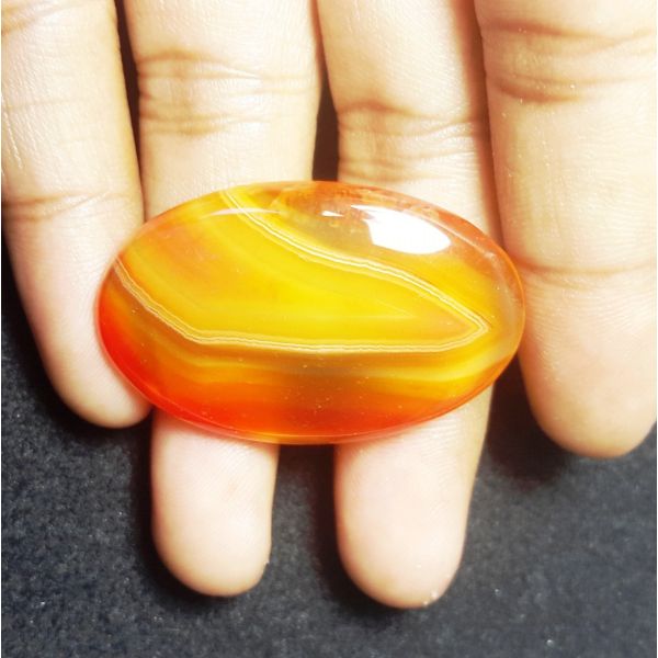 41.17 carats Natural Banded Agate 36.58 x 22.98 x 6.21 mm