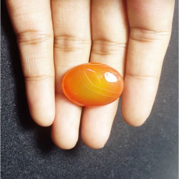 23.71 carats Natural Banded Agate 25.44 x 18.60 x 6.44 mm