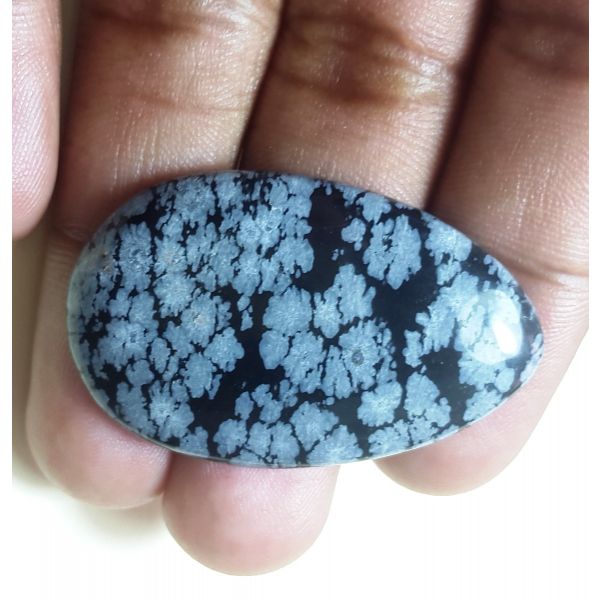 20.97 carat Natural Snowflake Obsidian 30.48 x 19.80 x 5.51 mm