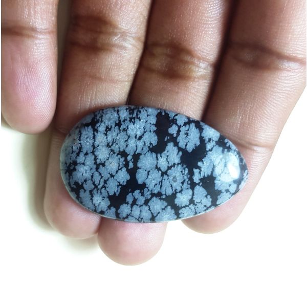 20.97 carat Natural Snowflake Obsidian 30.48 x 19.80 x 5.51 mm