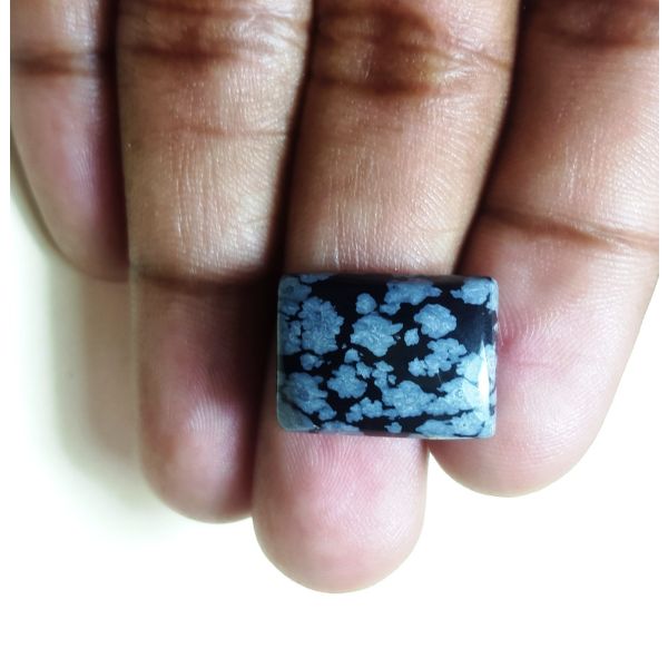 21.97 carat Natural Snowflake Obsidian 28.38 x 17.38 x 6.37 mm