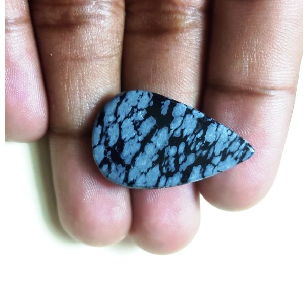 16.52 carat Natural Snowflake Obsidian 26.59 x 14.04 x 6.65 mm