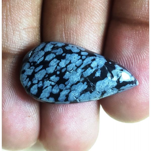 12.23 carat Natural Snowflake Obsidian 23.12 x 14.86 x 5.96 mm