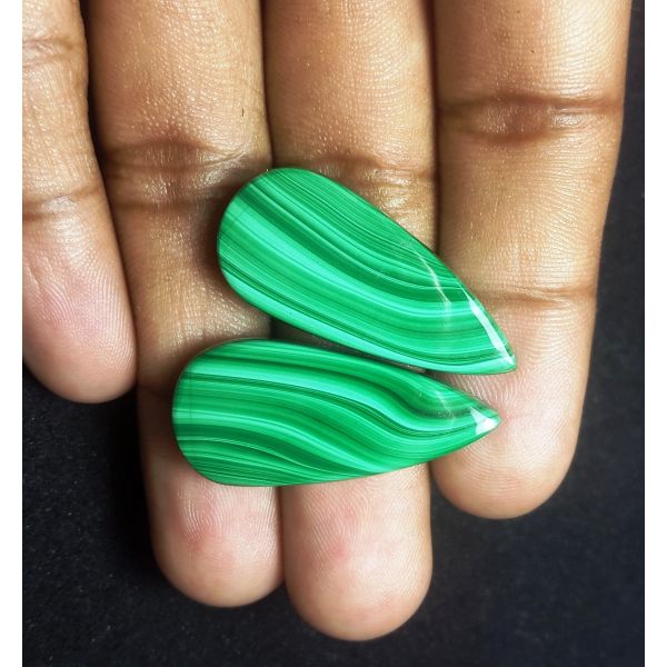 61.67 carat Natural Malachite 32.21 x 14.77 x 5.06 mm