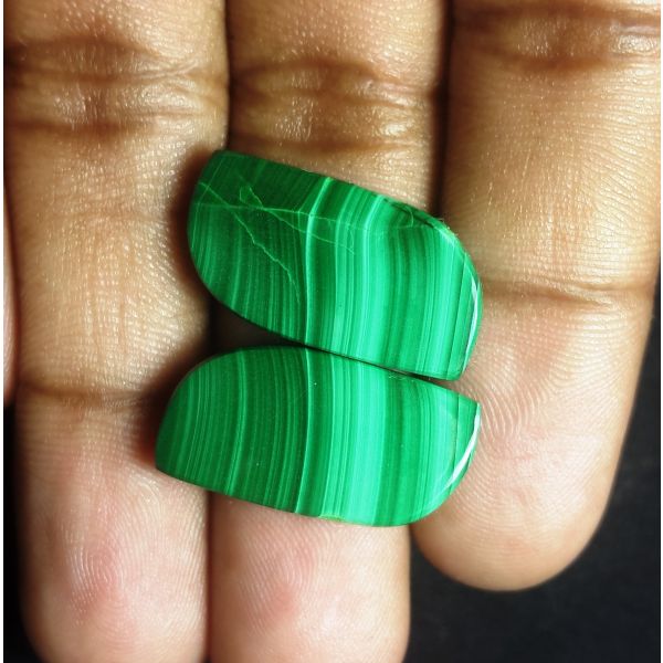 35.47 carat Natural Malachite 22.41 x 11.77 x 4.31 mm