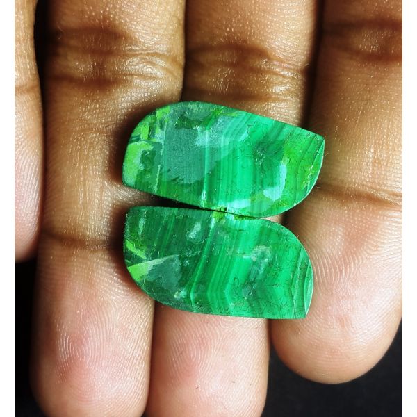 35.47 carat Natural Malachite 22.41 x 11.77 x 4.31 mm