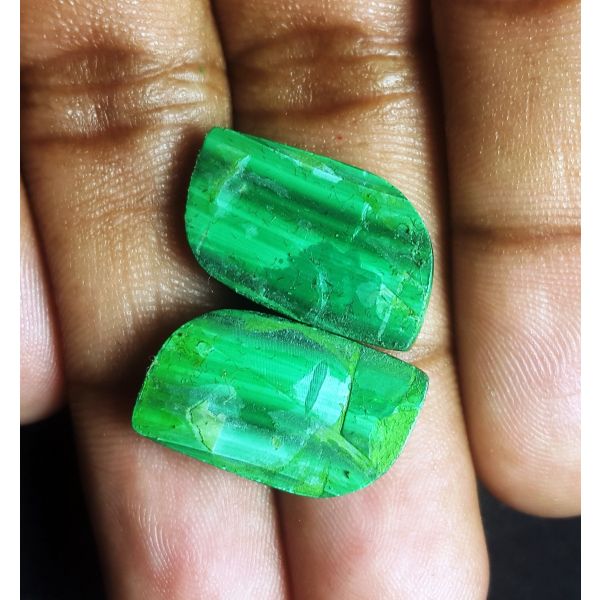 35.46 carat Natural Malachite 19.87 x 11.77 x 5.10 mm