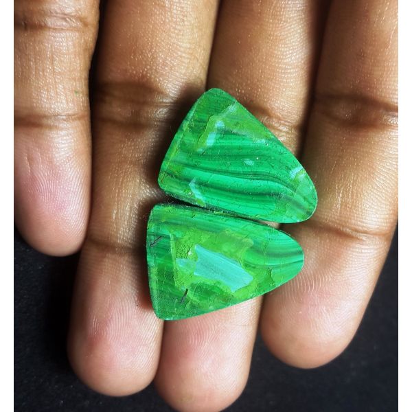 55.86 carat Natural Malachite 23.17 x 17.26 x 5.53 mm