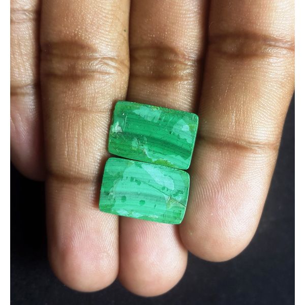 20.71 carat Natural Malachite 16.46 x 10.73 x 3.27 mm