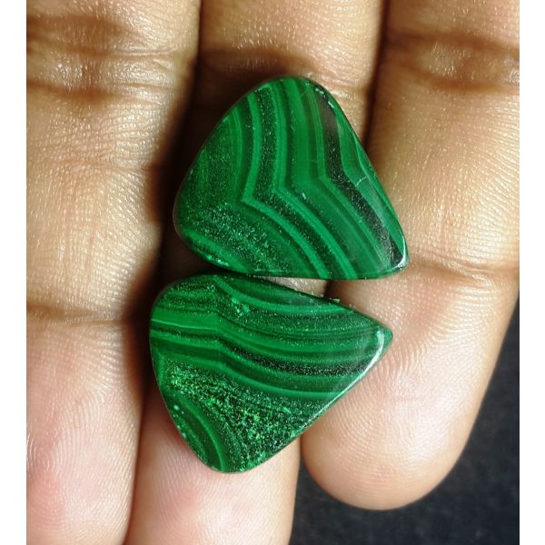 49.33 carat Natural Malachite 20.35 x 17.82 x 5.19 mm