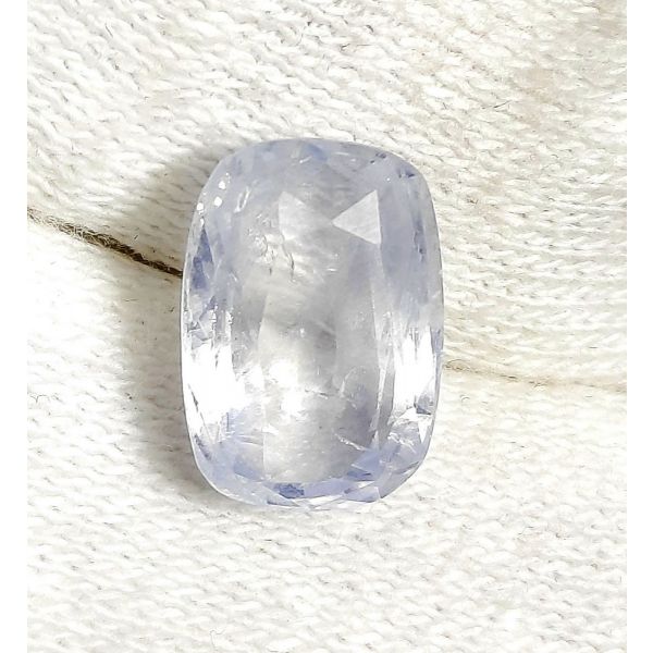7.36 Carats Natural Tinted White Sapphire 10.06x9.09x5.57mm