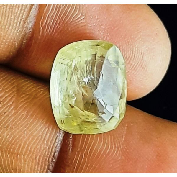 11.04 Carats Natural Lemon Yellow Sapphire 10.20x8.92x6.38mm