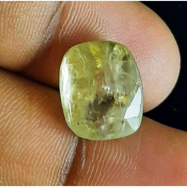 11.04 Carats Natural Lemon Yellow Sapphire 10.20x8.92x6.38mm