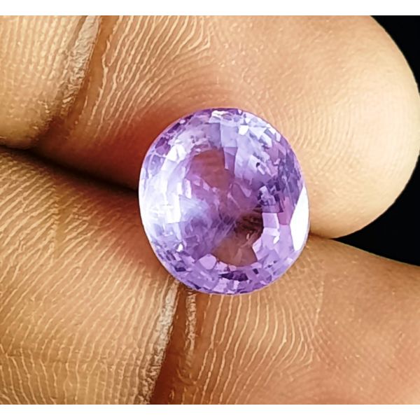 5.34 Carats Natural Violet + Purple Color Changing Sapphire 10.95x9.83x4.35mm