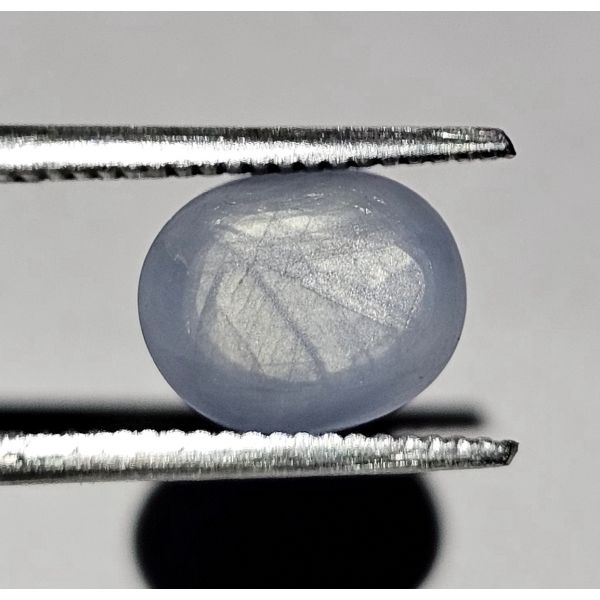 3.03 CARATS   Natural Dark Pastel Blue Star Sapphire   8.29x6.66x5.0 mm