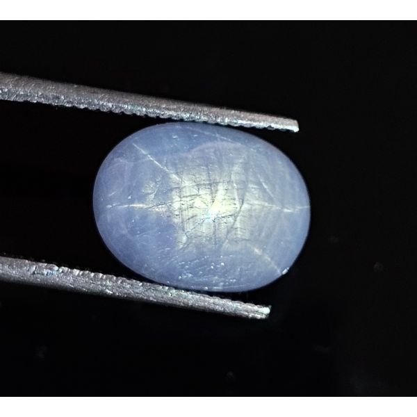 6.55 CARATS Natural Glaucous Blue Star Sapphire   12.09x9.07x5.23 mm