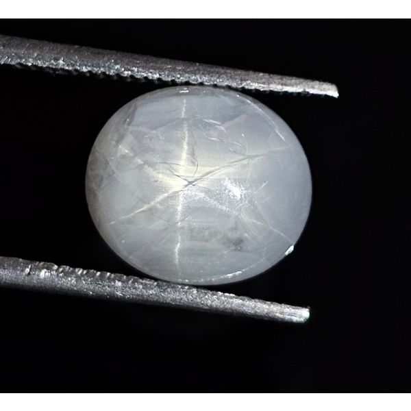 4.95  CARATS  Natural Cool Gray Star Sapphire 10.39x9.13x4.85 mm 