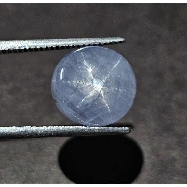 6.60  CARATS  Natural Gun Powder Bright Gray Star Sapphire  10.22x09.52x6.18 mm