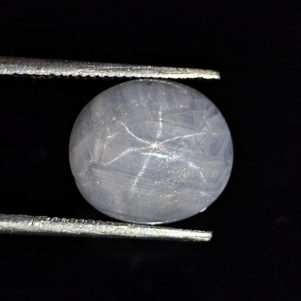 6.45 Carat Natural Glaucous Light Green Star Sapphire 14.32x10.32x4.15 mm