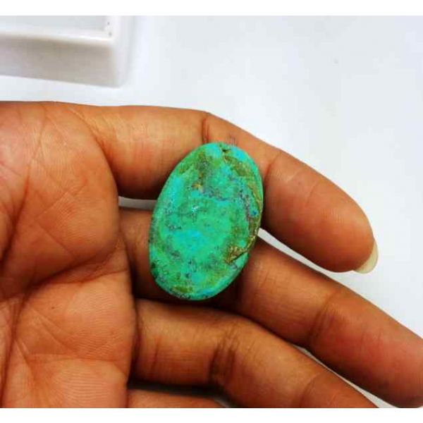 27.18 Carats Chrysocolla 30.21 x 19.57 x 5.40 mm