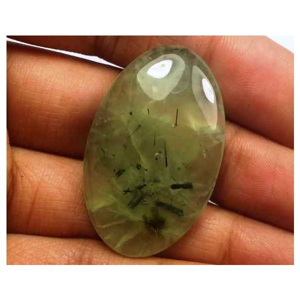 43.26 Carat Green Russian Federation Prehnite 35.25 x 22.52 x 6.77 mm