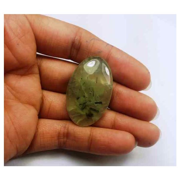 43.26 Carat Green Russian Federation Prehnite 35.25 x 22.52 x 6.77 mm