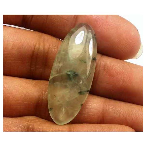 23.72 Carat Green Russian Federation Prehnite 34.70 x 13.72 x 5.47 mm